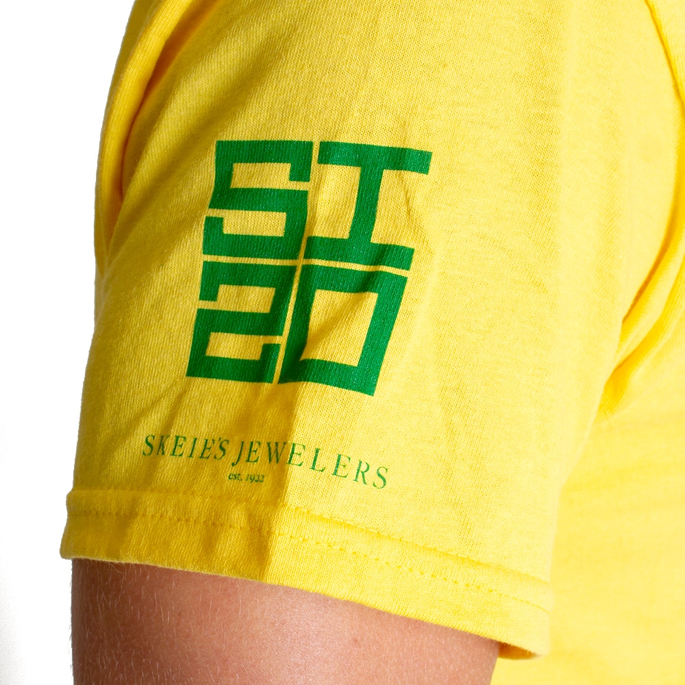 Student Athlete, McKenzie SewOn, Yellow, Crew Neck, Men, Unisex, Football, Mount Rushmore of Oregon Athletes, T-Shirt, 759819